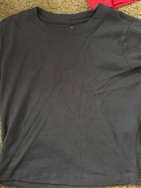 Hollister Women's Crop Top - Charcoal Gray